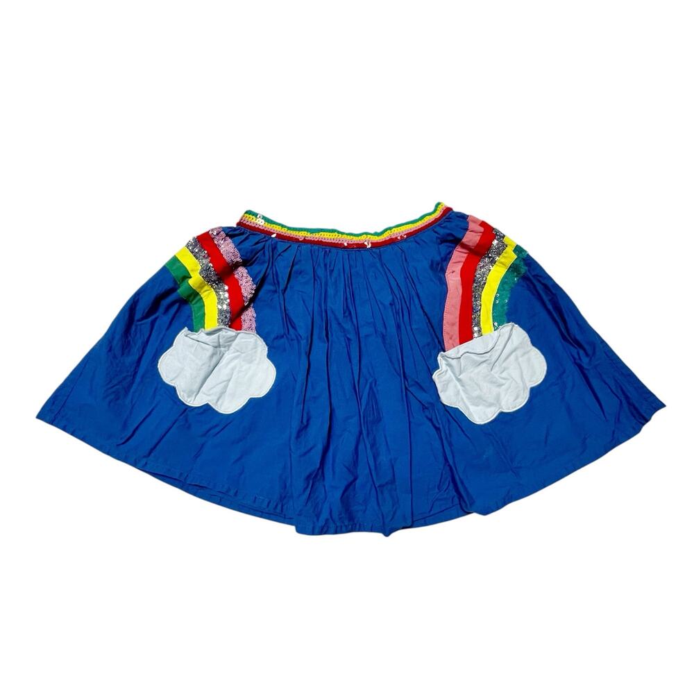 Mini Boden Rainbow Sequin Appliqué Skirt Size 8/9